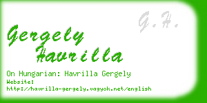 gergely havrilla business card